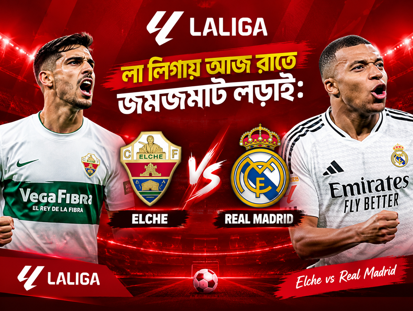 Elche vs Real Madrid: LaLiga ম্যাচ প্রিভিউ, সময় ও লাইভ আপডেট